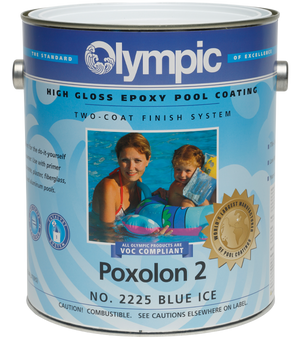 Olympic Poxolon 2 Epoxy Pool Paint, Blue Ice - 1 Gallon