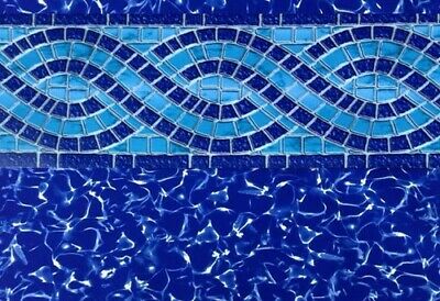Above Ground Pool Liner, Unibead, Oval, 12' x 24' x 52", Willow Creek Liner Doctor