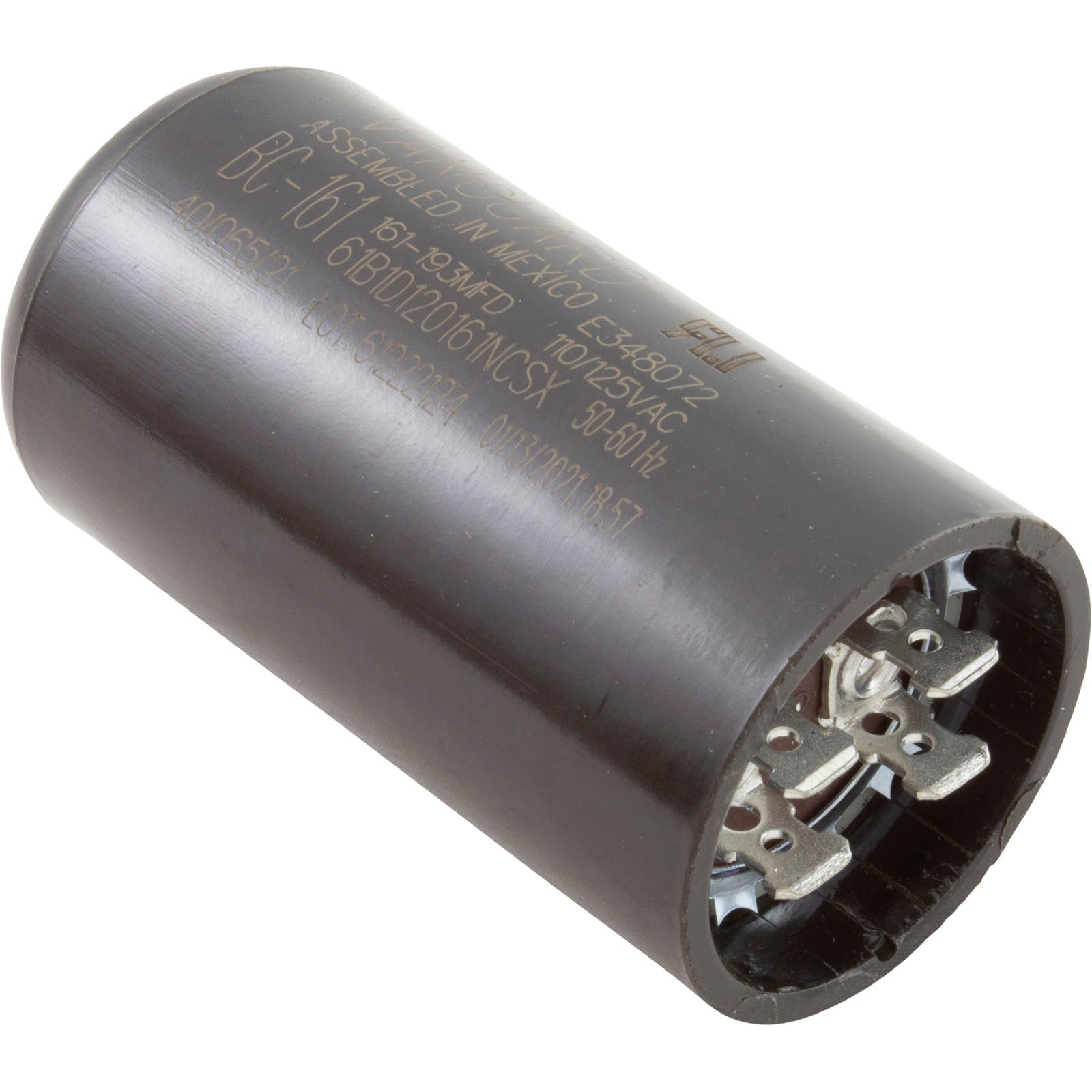 Start Capacitor for Hayward Super Pumps, 161-193 MFD, 115V, 1 7/16" x 2 3/4" (BC-161)