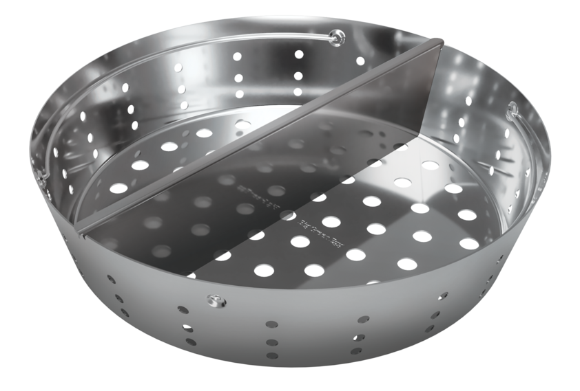 Big Green Egg Stainless Steel Fire Bowl w/Divider for 2X-Large Egg (122681)