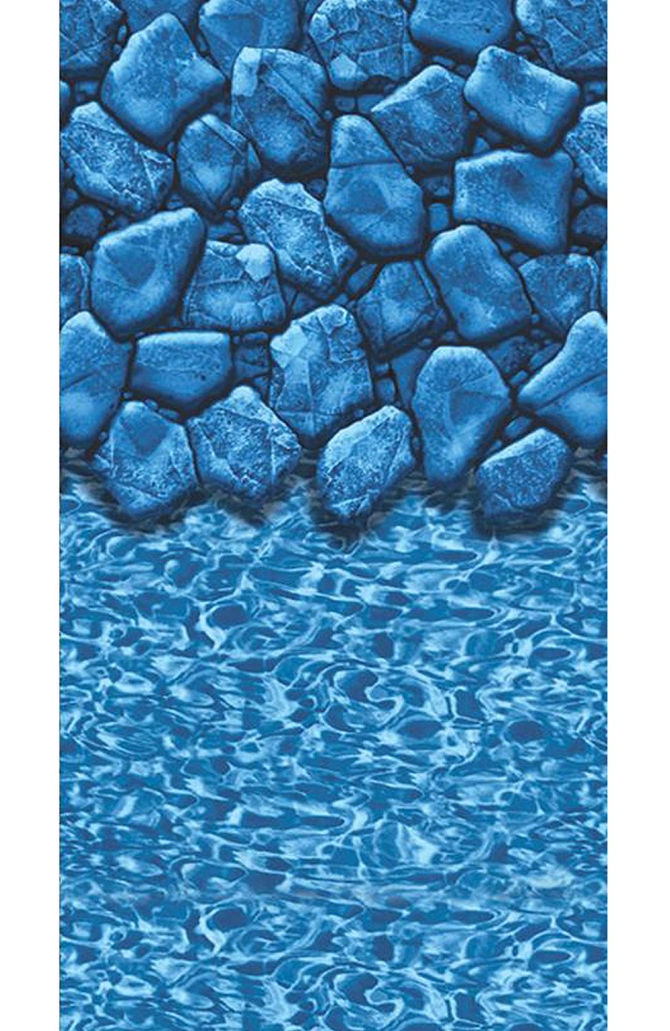 Above Ground Pool Liner, Overlap, Round, 27' x 48"/52", Boulder Swirl