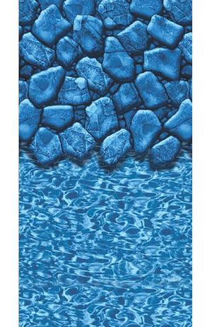 (Special Order) Above Ground Pool Liner, Unibead, Round, 15' x 54", Boulder Swirl