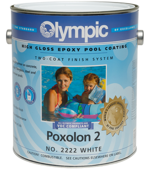 Olympic Poxolon 2 Epoxy Pool Paint, White - 1 Gallon (2222)