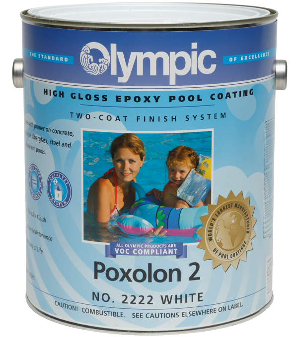 Olympic Poxolon 2 Epoxy Pool Paint, White - 1 Gallon (2222